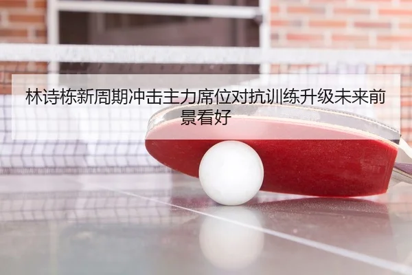 林诗栋新周期冲击主力席位对抗训练升级未来前景看好